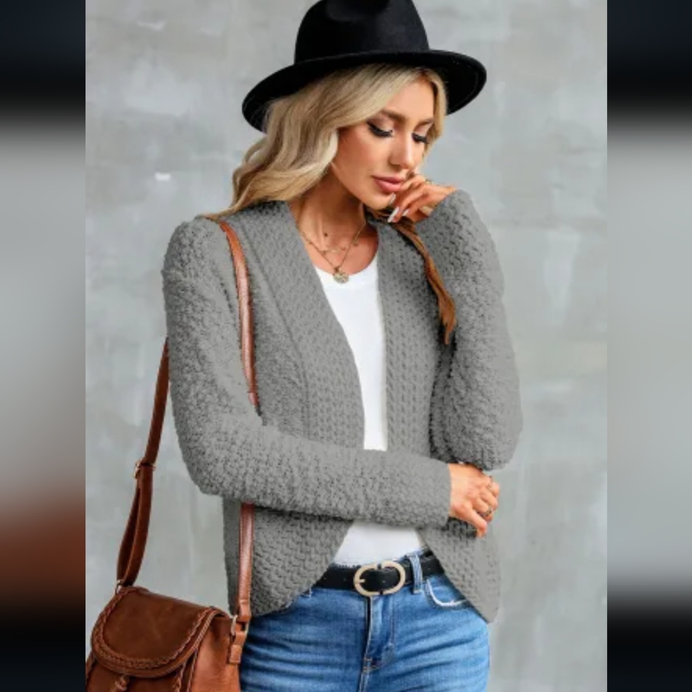 New popcorn knit cardigan - Picture 9 of 11